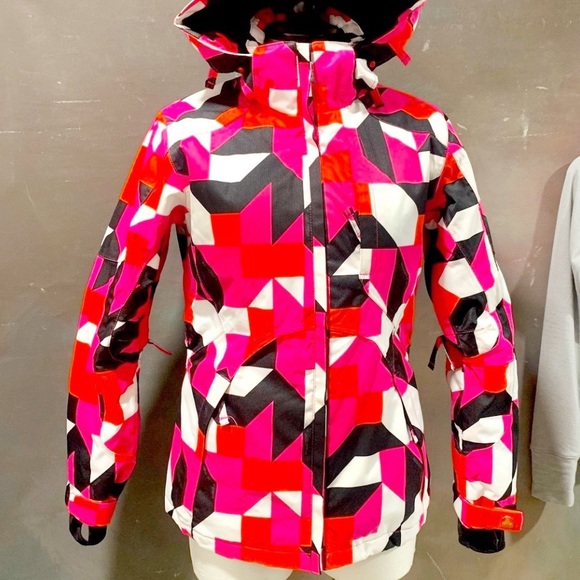 Trilogy Powder Room Ski Jacket 20,000mm abstract Print Size XS Snowboarding - Picture 1 of 16